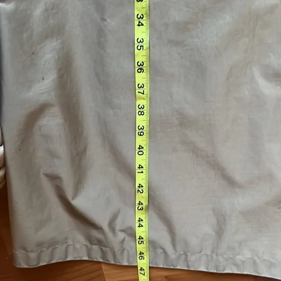 Windsor Bay women’s  vintage Metallic pewter long belted Trench Coat Size 8 - Picture 12 of 12